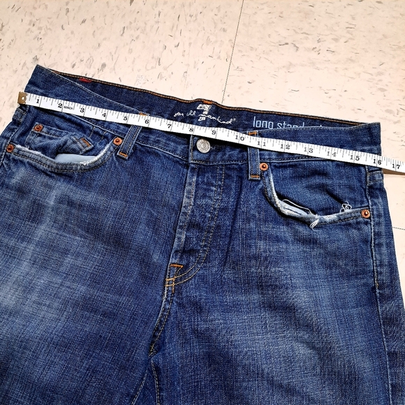 7 for all mankind | Men's long standard Blue Jeans - Picture 9 of 11